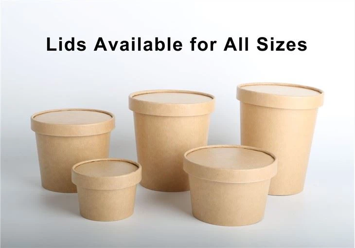 32oz Kraft Ice Cream Containers With Lids